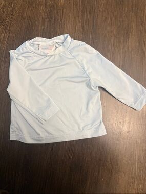 Kids Light Blue Long-Sleeve Swim Rashguard Top